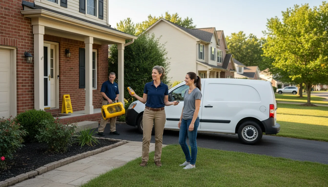 Residential water damage restoration in Avilla, MO